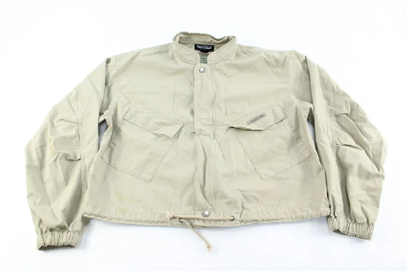 Women's Polo Jeans Co. Beige Military Zip Up Jacket