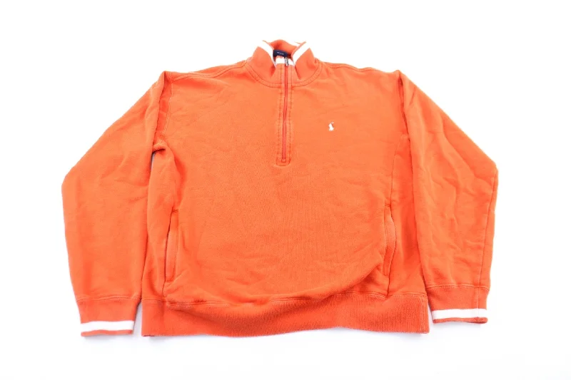 Youth Polo by Ralph Lauren Embroidered Logo Orange & White Zip Up Jacket