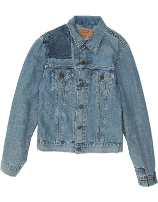 LEVI'S Womens Denim Jacket UK 12 Medium Blue Cotton